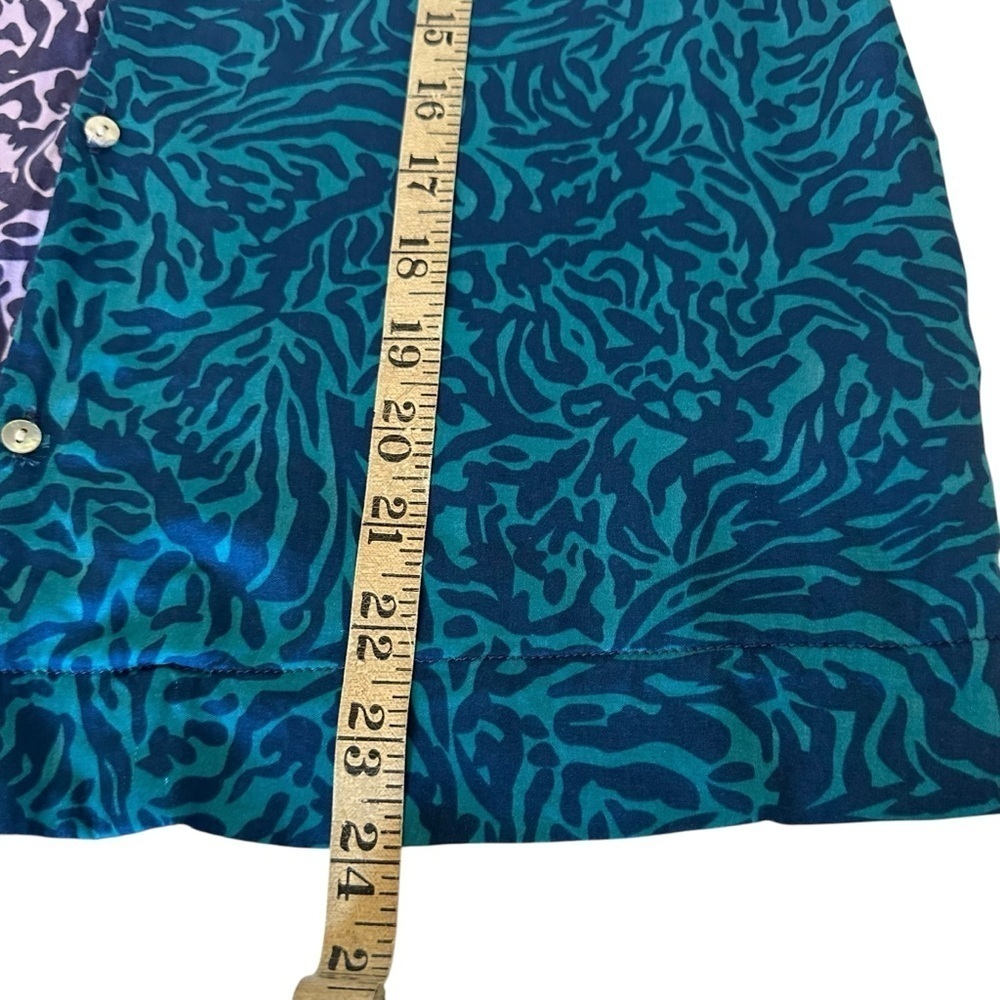 ANTHROPOLOGIE TINY POSTCARD CONTRAST COLOR BUTTON DOWN TOP SIZE SMALL - Picture 13 of 14